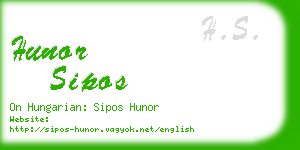 hunor sipos business card